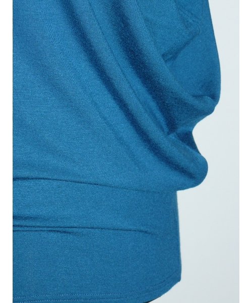 Bluzka Sonia w luźnym stylu oversize krótki rękaw - indygo